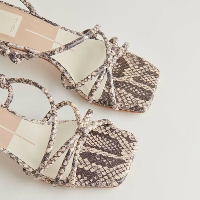 Heels Shop Dolce Vita Bev Heels Black White Embossed Snake White Black Snake Heels Black White Embossed Snake
