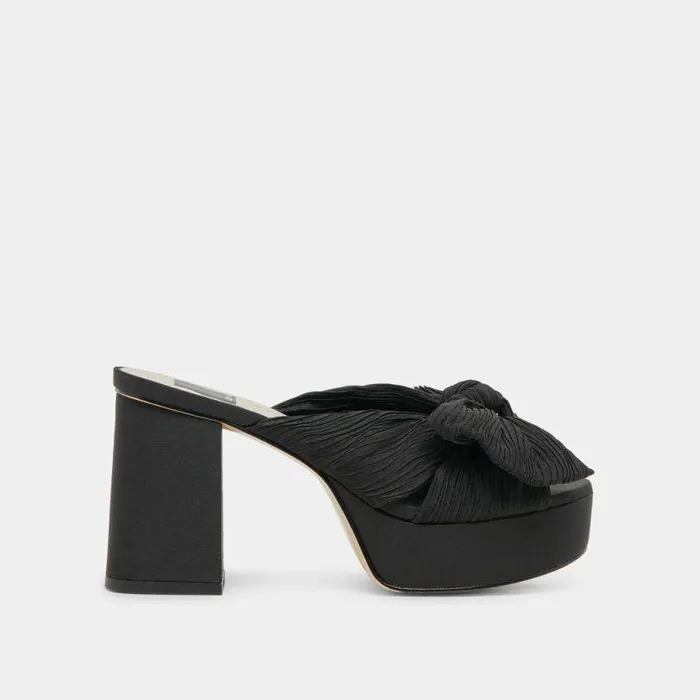 Heels Shop Dolce Vita Blare Heels Onyx Satin Onyx Satin