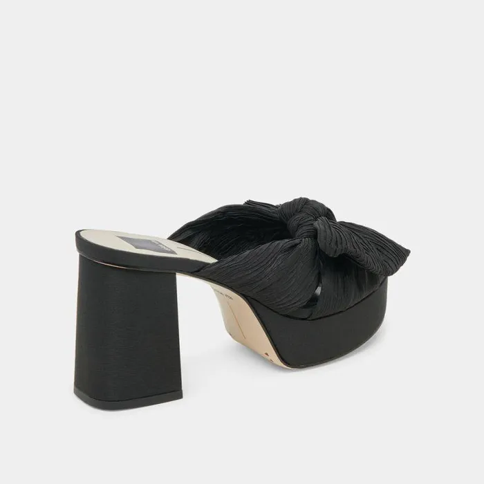 Heels Shop Dolce Vita Blare Heels Onyx Satin Onyx Satin