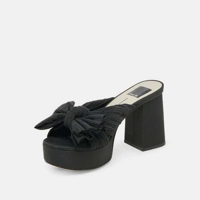 Heels Shop Dolce Vita Blare Heels Onyx Satin Onyx Satin