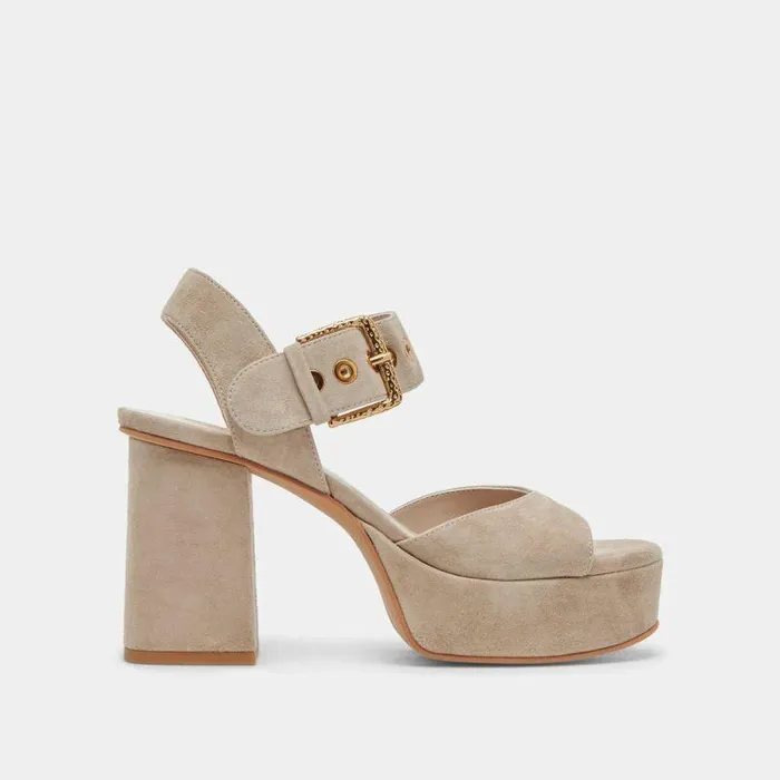 Heels Shop Dolce Vita Bobby Heels Almond Suede Almond Suede