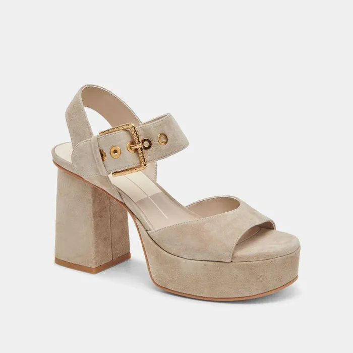 Heels Shop Dolce Vita Bobby Heels Almond Suede Almond Suede