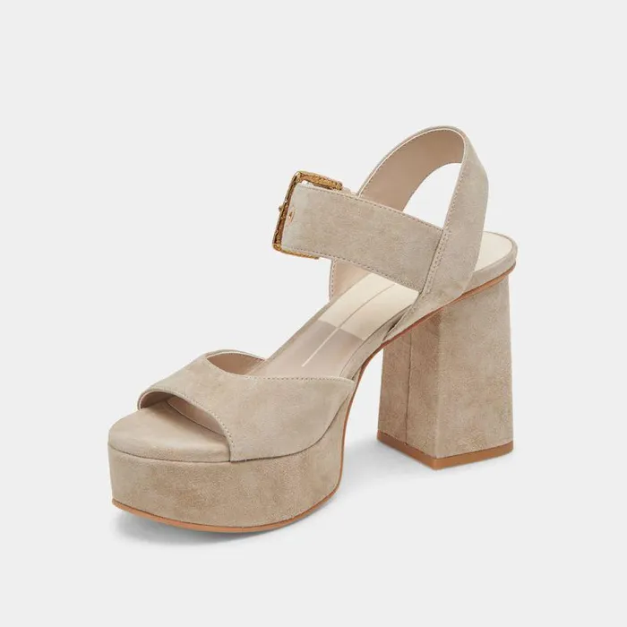 Heels Shop Dolce Vita Bobby Heels Almond Suede Almond Suede