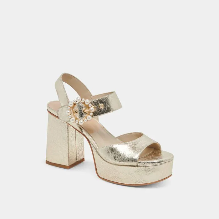 Heels Shop Dolce Vita Bobby Pearl Heels Vintage Gold Pearls Vintage Gold Pearls