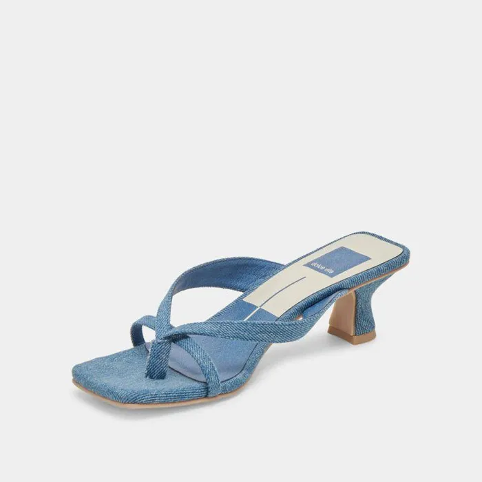 Heels Shop Dolce Vita Brevel Heels Blue Denim Blue Denim