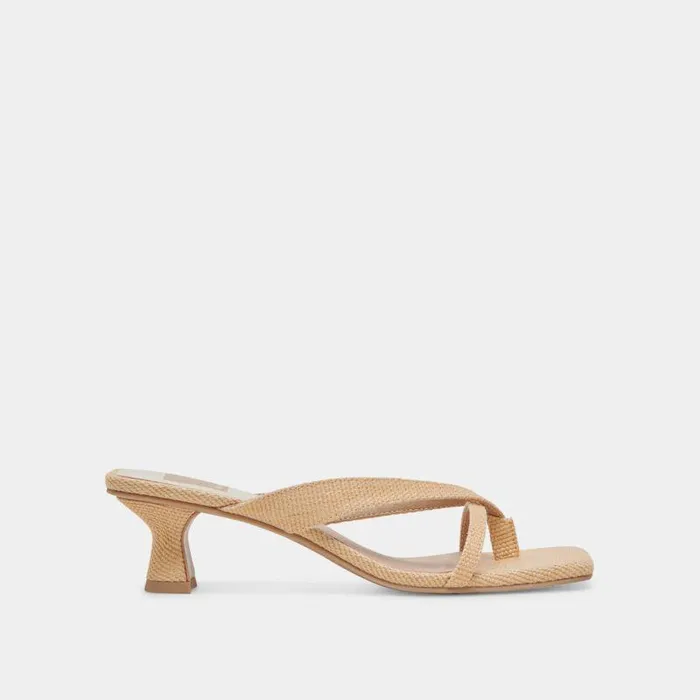 Heels Shop Dolce Vita Brevel Heels Natural Raffia Natural Raffia