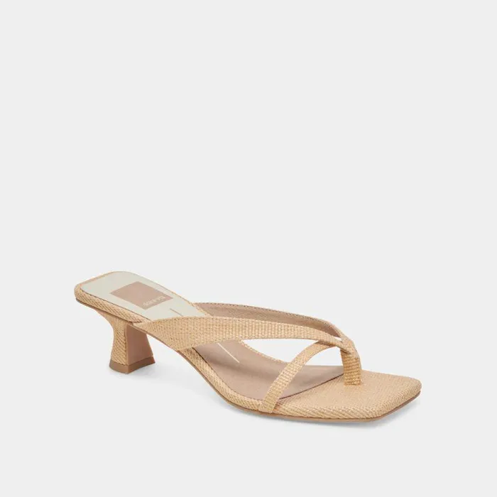 Heels Shop Dolce Vita Brevel Heels Natural Raffia Natural Raffia