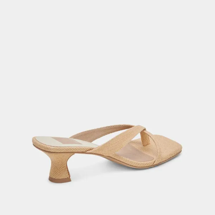 Heels Shop Dolce Vita Brevel Heels Natural Raffia Natural Raffia