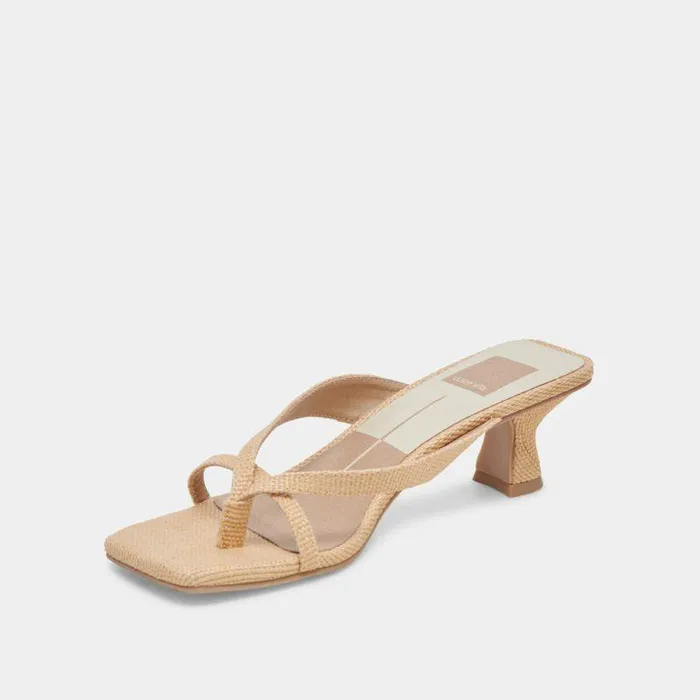 Heels Shop Dolce Vita Brevel Heels Natural Raffia Natural Raffia
