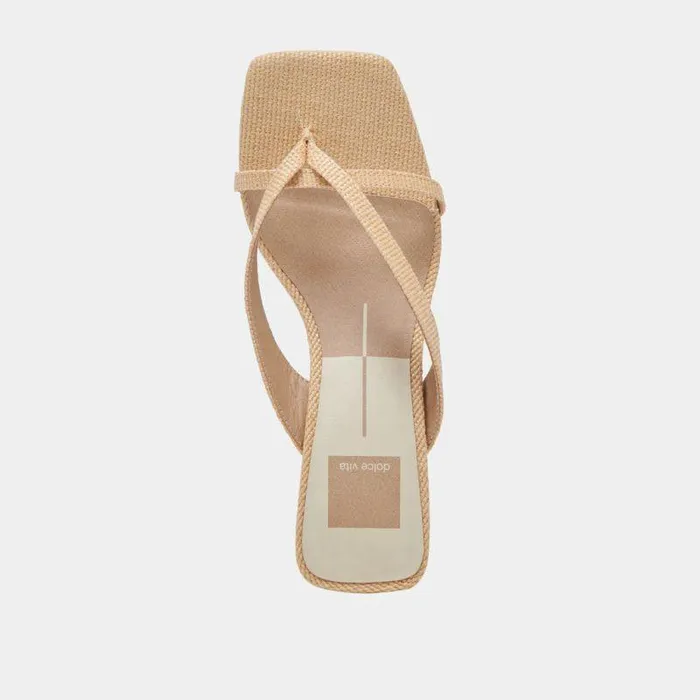 Heels Shop Dolce Vita Brevel Heels Natural Raffia Natural Raffia
