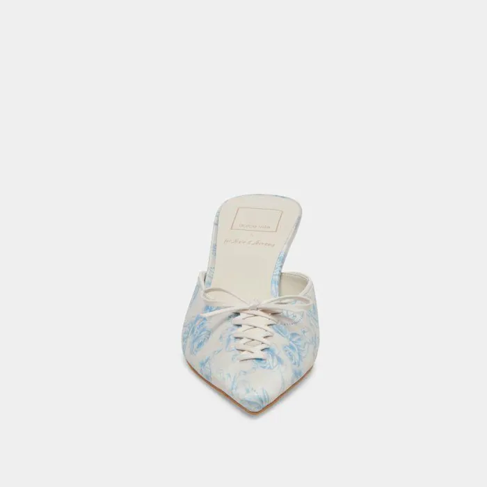 Heels Shop Dolce Vita Camile Heels Blue Floral Fabric Blue Floral Fabric