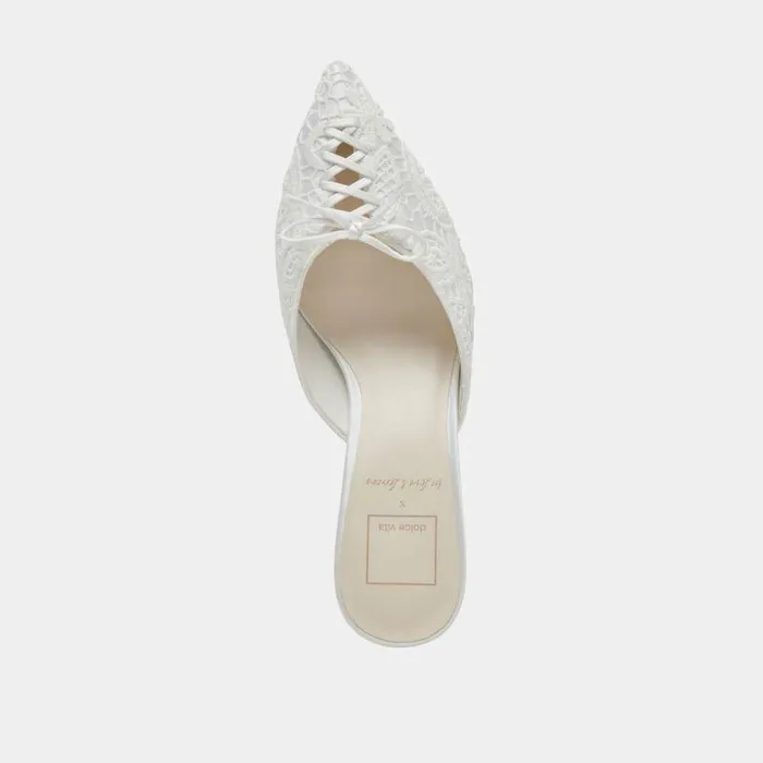Heels Shop Dolce Vita Camile Wide Heels White Floral Eyelet White Floral Eyelet