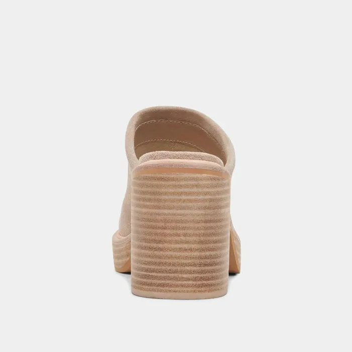 Heels Shop Dolce Vita Castel Heels In Taupe Suede Women039s Taupe Suede Clogs Taupe Suede