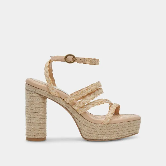 Heels Shop Dolce Vita Catina Heels Lt Natural Raffia Lt Natural Raffia