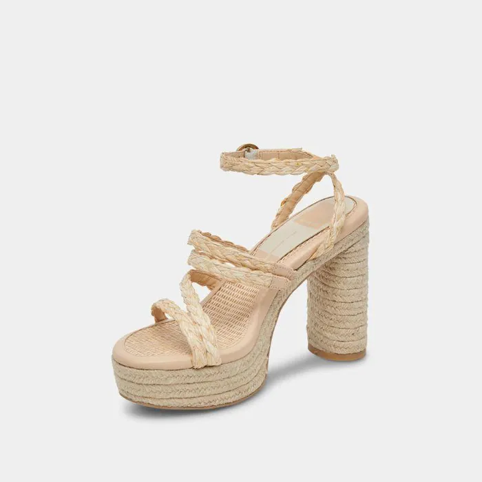 Heels Shop Dolce Vita Catina Heels Lt Natural Raffia Lt Natural Raffia
