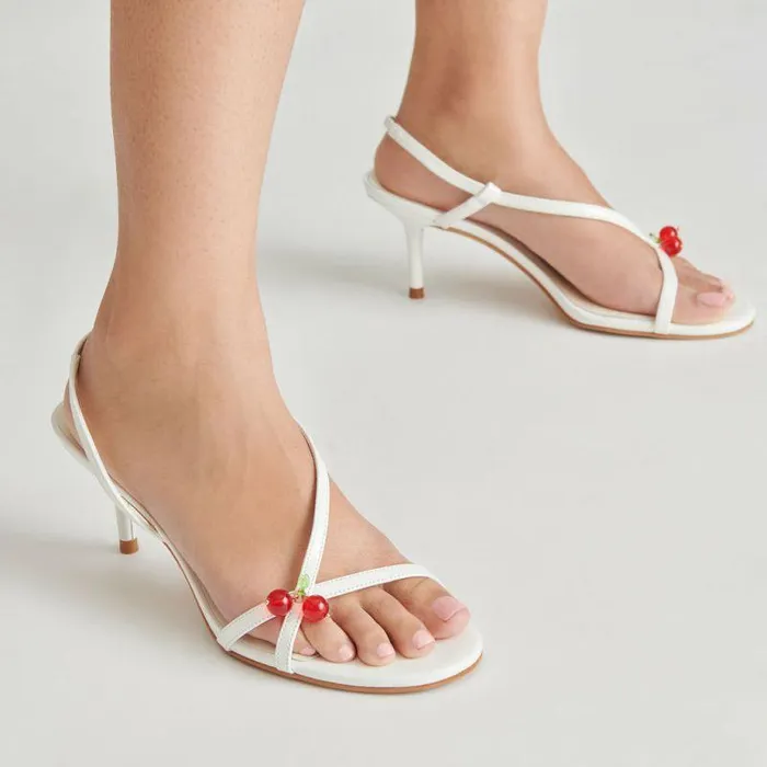 Heels Shop Dolce Vita Cerise Heels White Patent Stella White Patent Stella