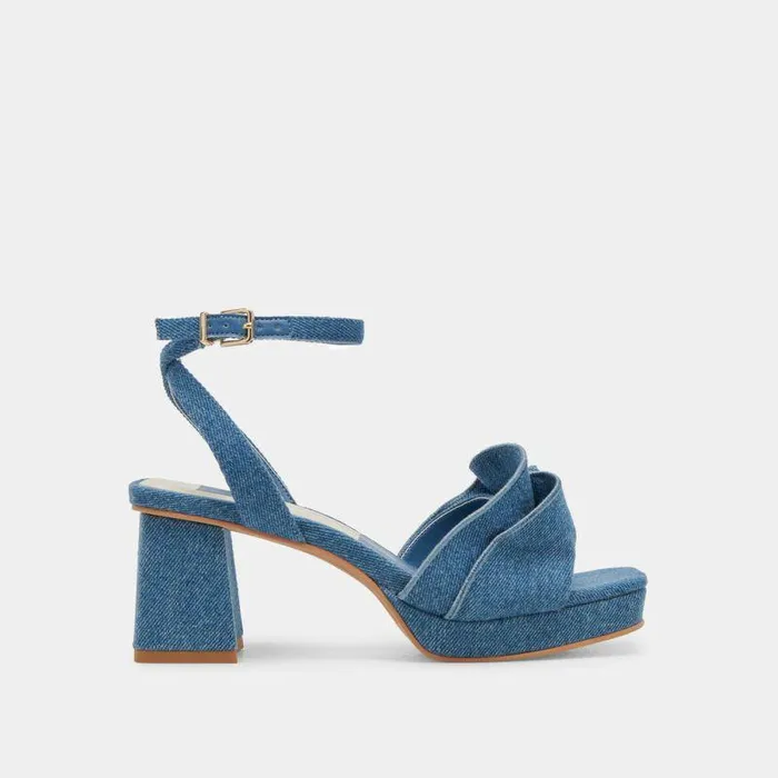Heels Shop Dolce Vita Cheer Heels Dark Blue Denim Dark Blue Denim
