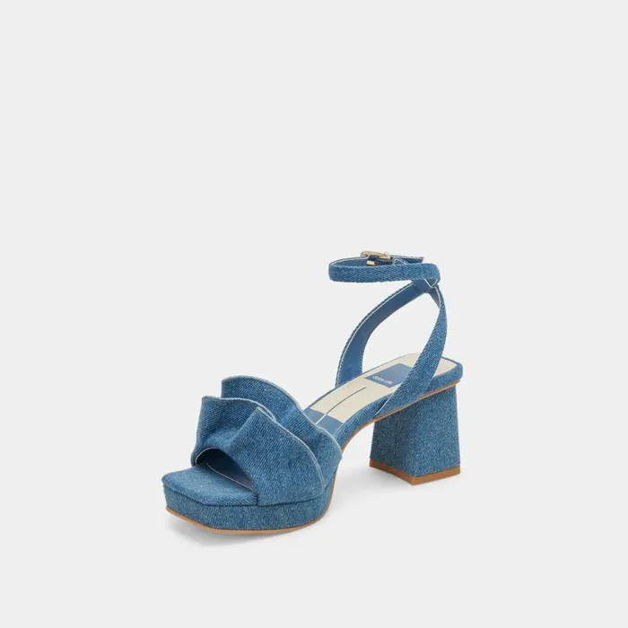 Heels Shop Dolce Vita Cheer Heels Dark Blue Denim Dark Blue Denim