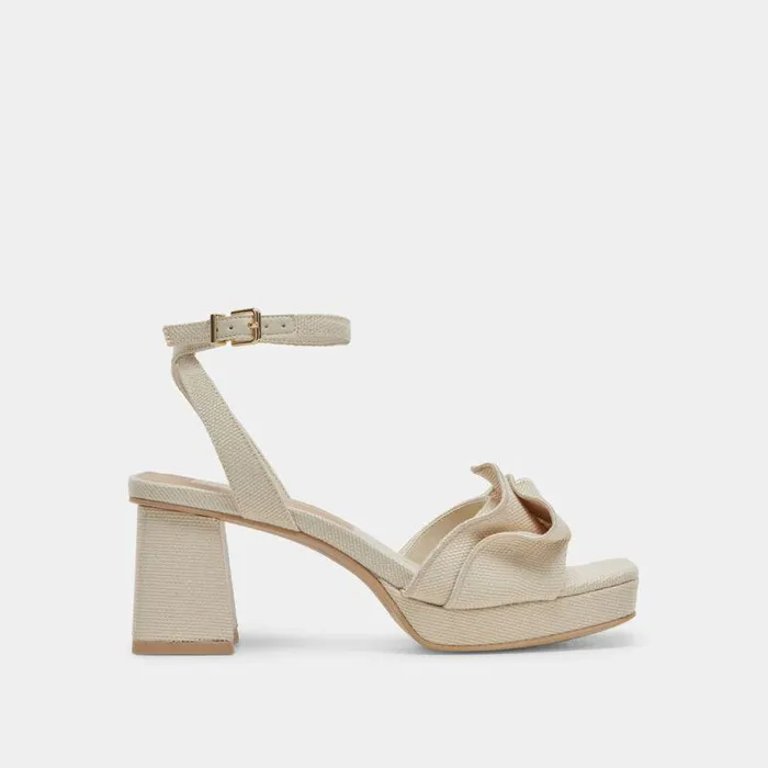 Heels Shop Dolce Vita Cheer Heels Ivory Raffia Ivory Raffia