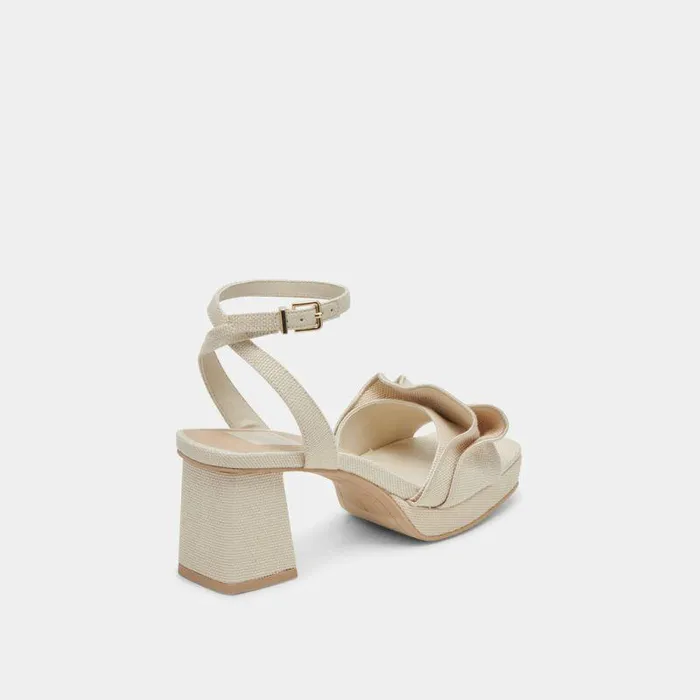 Heels Shop Dolce Vita Cheer Heels Ivory Raffia Ivory Raffia