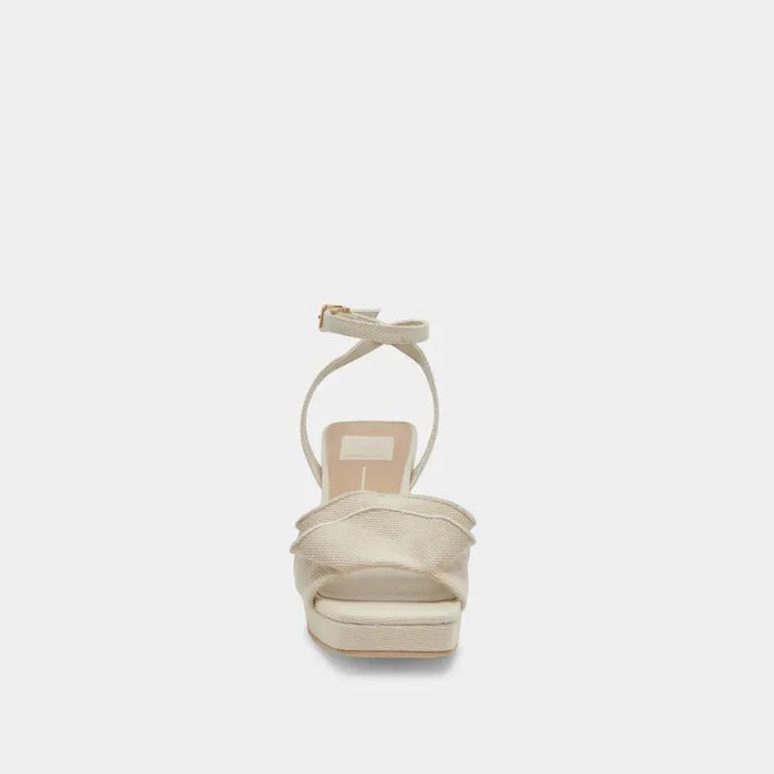 Heels Shop Dolce Vita Cheer Heels Ivory Raffia Ivory Raffia