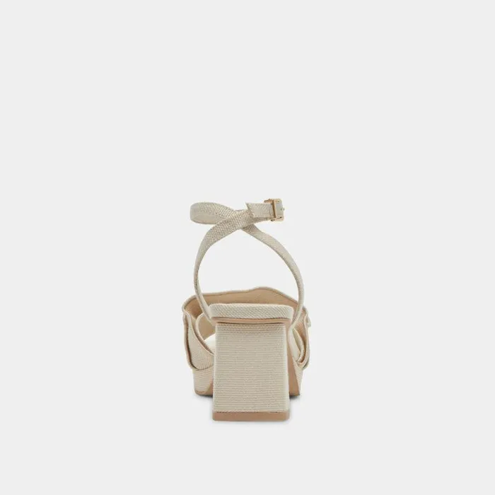 Heels Shop Dolce Vita Cheer Heels Ivory Raffia Ivory Raffia