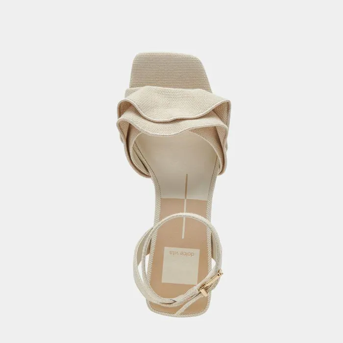 Heels Shop Dolce Vita Cheer Heels Ivory Raffia Ivory Raffia
