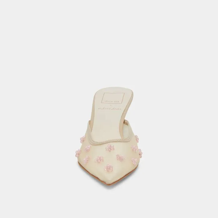 Heels Shop Dolce Vita Claire Wide Heels French Vanilla Mesh French Vanilla Mesh