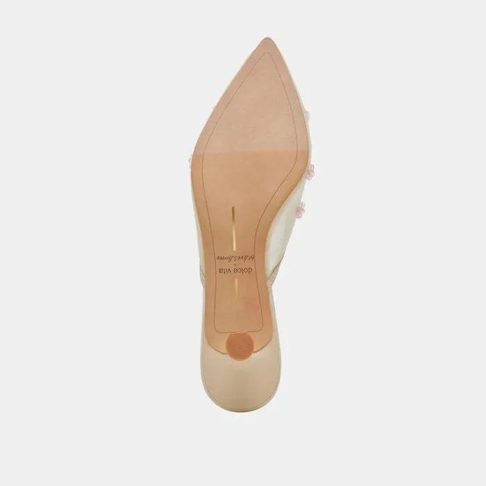 Heels Shop Dolce Vita Claire Wide Heels French Vanilla Mesh French Vanilla Mesh