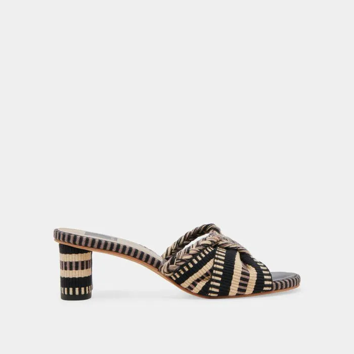 Heels Shop Dolce Vita Dallie Heels Black Multi Woven Black Multi Woven