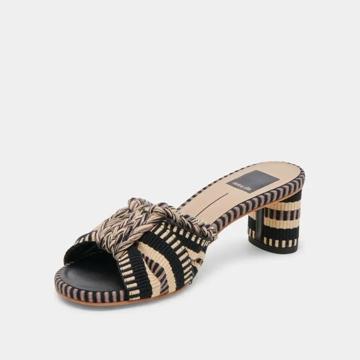 Heels Shop Dolce Vita Dallie Heels Black Multi Woven Black Multi Woven