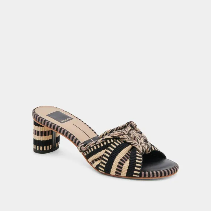 Heels Shop Dolce Vita Dallie Heels Black Multi Woven Black Multi Woven