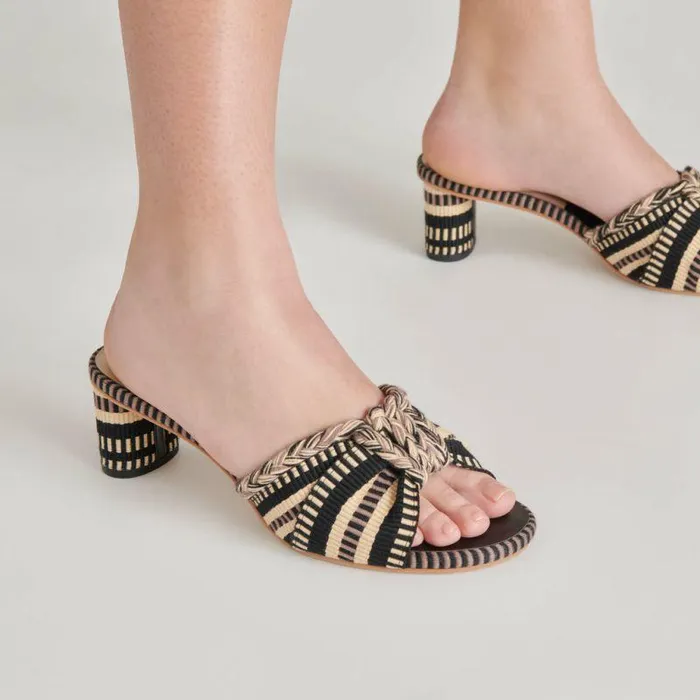 Heels Shop Dolce Vita Dallie Heels Black Multi Woven Black Multi Woven