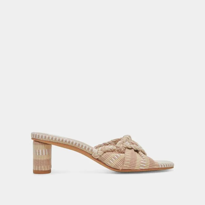 Heels Shop Dolce Vita Dallie Heels Natural Multi Woven Natural Multi Woven