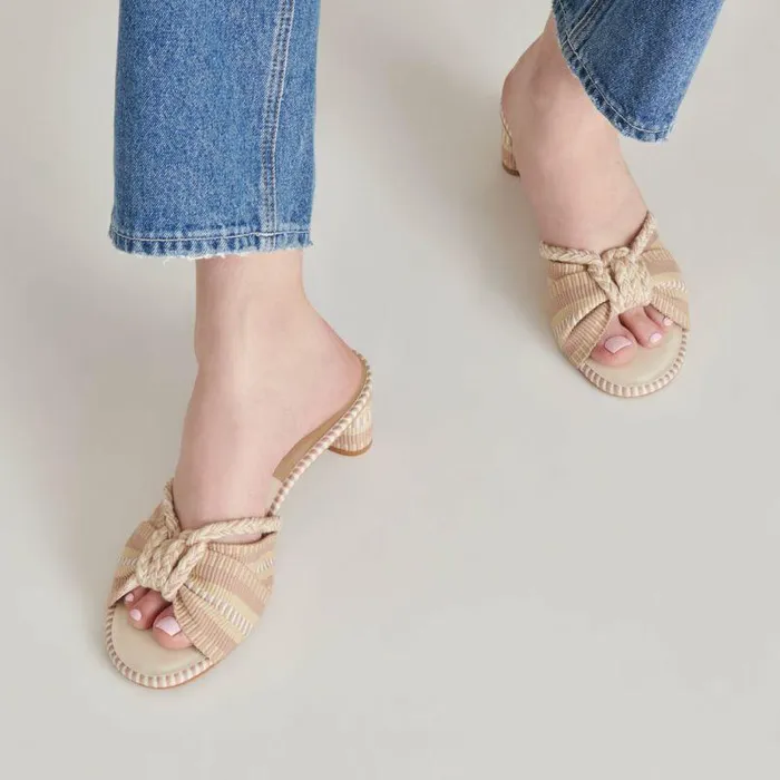Heels Shop Dolce Vita Dallie Heels Natural Multi Woven Natural Multi Woven