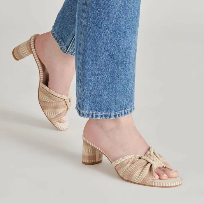 Heels Shop Dolce Vita Dallie Heels Natural Multi Woven Natural Multi Woven