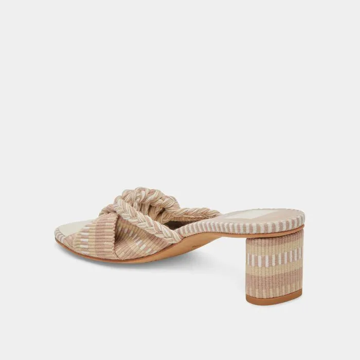 Heels Shop Dolce Vita Dallie Heels Natural Multi Woven Natural Multi Woven