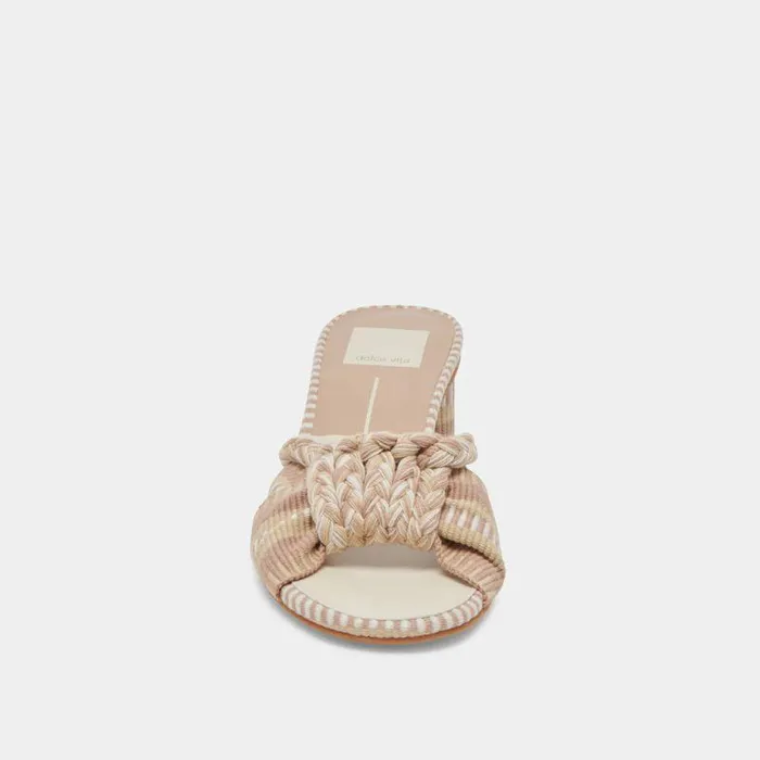 Heels Shop Dolce Vita Dallie Heels Natural Multi Woven Natural Multi Woven