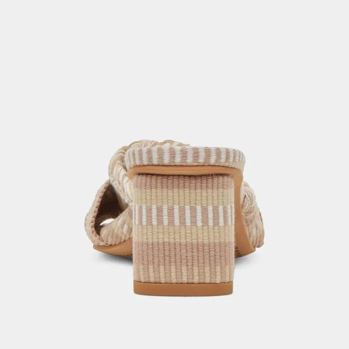 Heels Shop Dolce Vita Dallie Heels Natural Multi Woven Natural Multi Woven