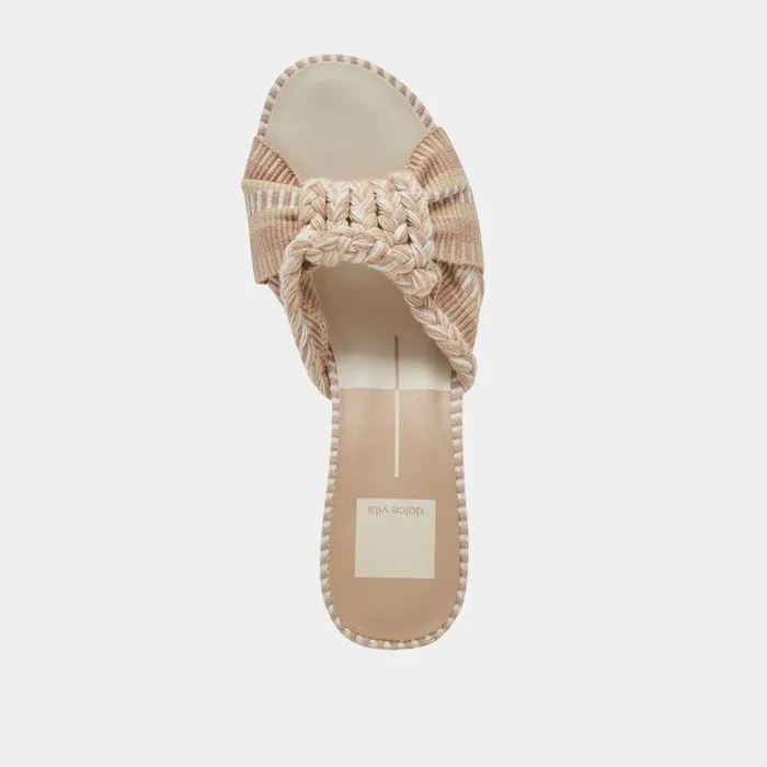 Heels Shop Dolce Vita Dallie Heels Natural Multi Woven Natural Multi Woven