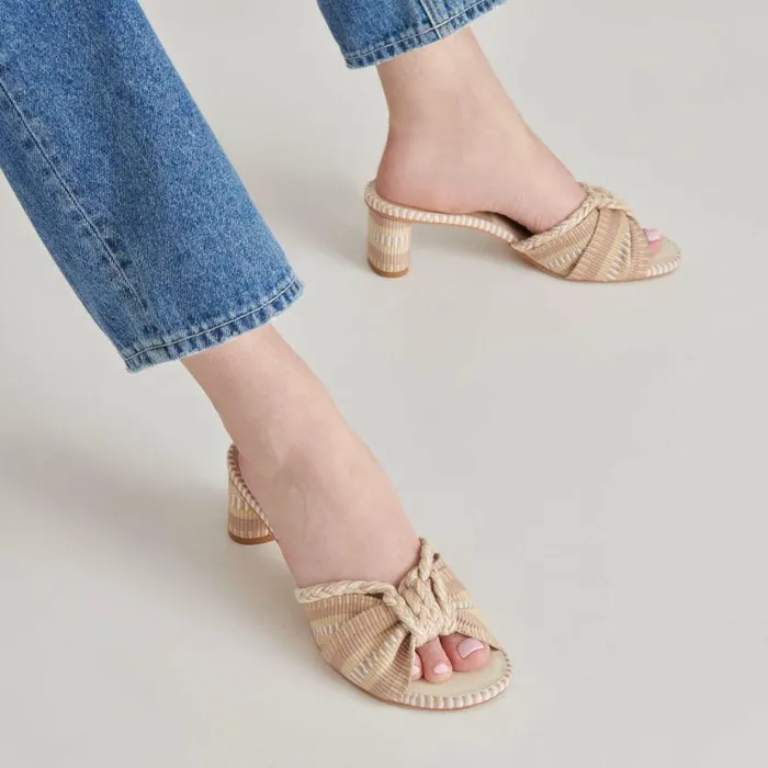 Heels Shop Dolce Vita Dallie Heels Natural Multi Woven Natural Multi Woven