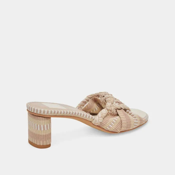 Heels Shop Dolce Vita Dallie Heels Natural Multi Woven Natural Multi Woven