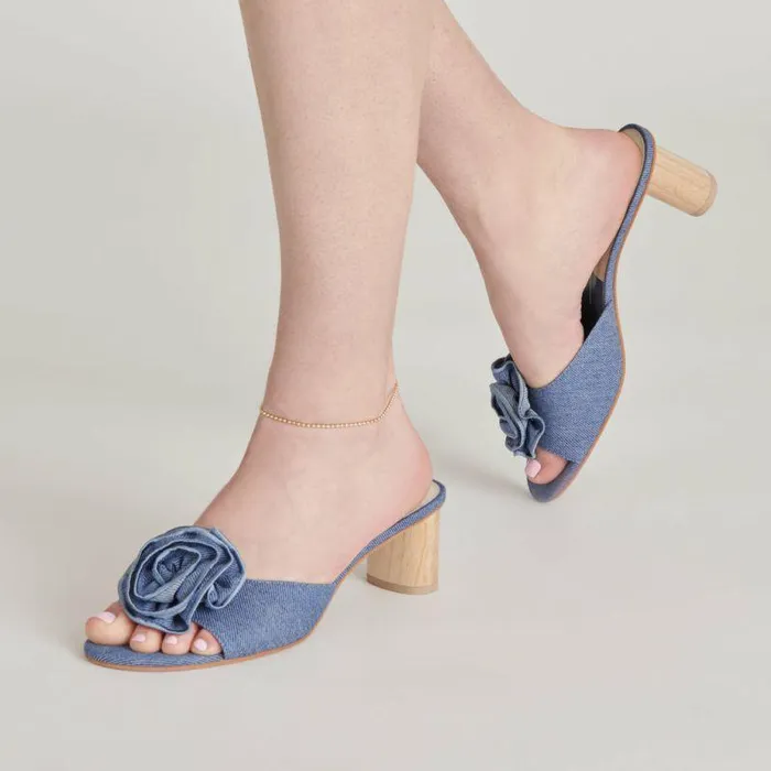 Heels Shop Dolce Vita Darly Heels Blue Denim Blue Denim