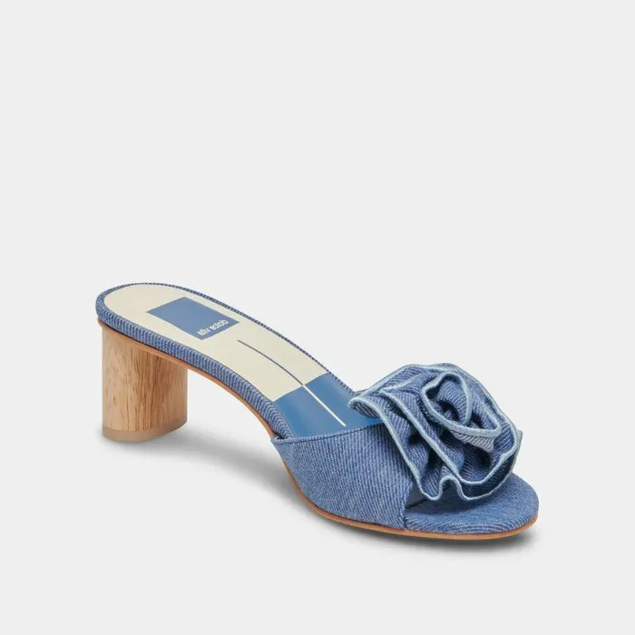 Heels Shop Dolce Vita Darly Heels Blue Denim Blue Denim