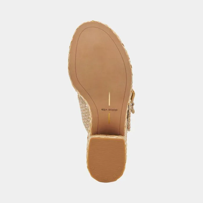 Heels Shop Dolce Vita Edwina Heels White Natural Raffia White Natural Raffia
