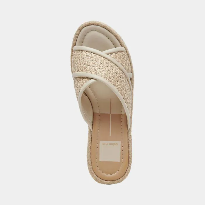 Heels Shop Dolce Vita Eldora Heels Natural White Raffia Natural White Raffia