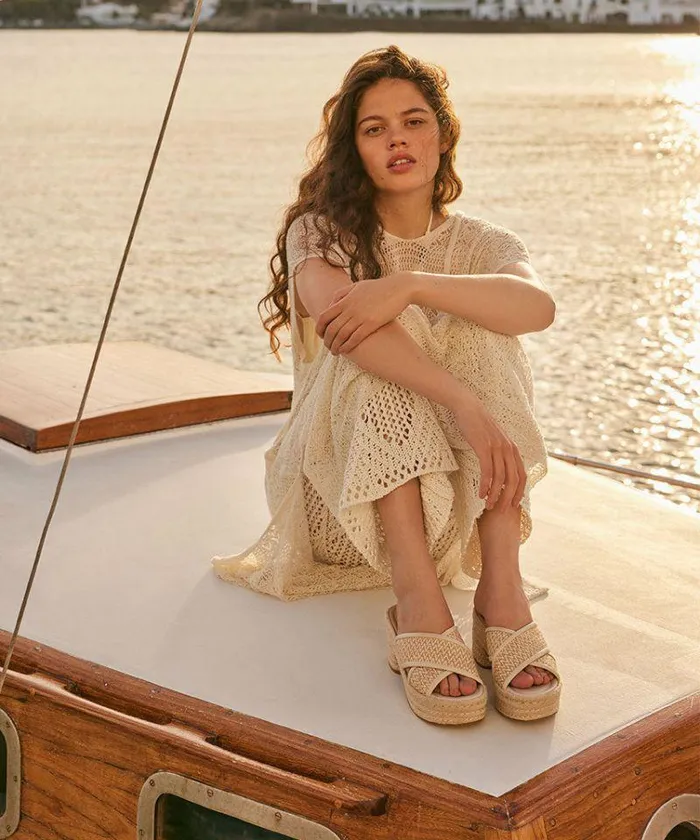 Heels Shop Dolce Vita Eldora Heels Natural White Raffia Natural White Raffia