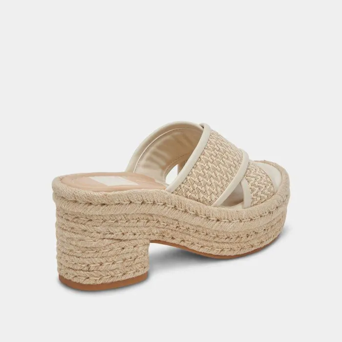 Heels Shop Dolce Vita Eldora Heels Natural White Raffia Natural White Raffia
