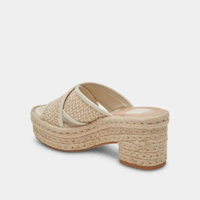 Heels Shop Dolce Vita Eldora Heels Natural White Raffia Natural White Raffia