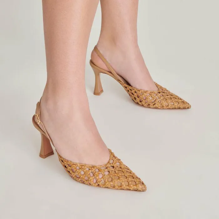 Heels Shop Dolce Vita Gloria Heels Natural Woven Natural Woven